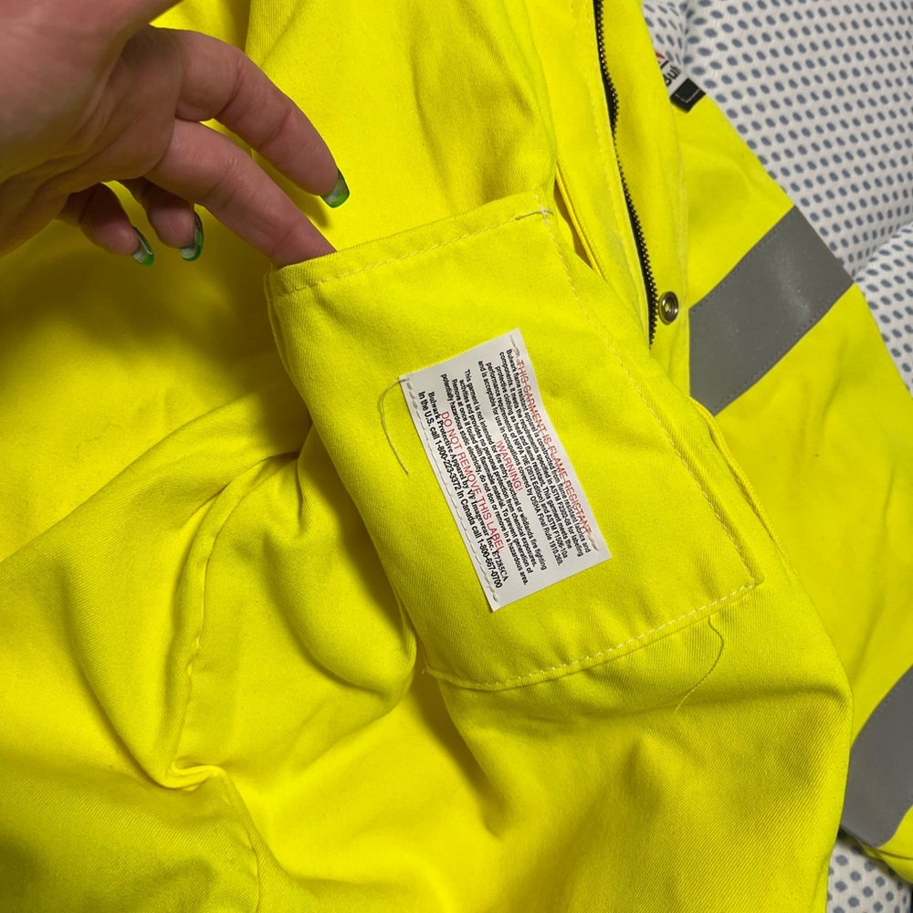 Bulwark Hi-Vis Yellow Bomber Jacket - Picture 8 of 10